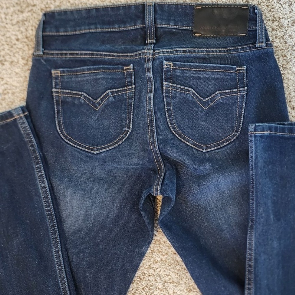 🏍Harley-Davidson Women's FXRG Armalith Riding Jeans 27 Indigo 98268-19VW Moto ⚡